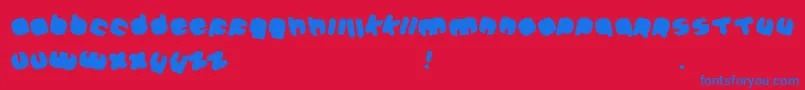 フォントJohanneke Black Mixed – 赤い背景に青い文字