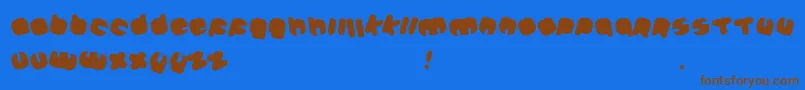 Johanneke Black Mixed Font – Brown Fonts on Blue Background