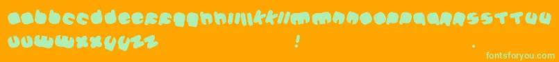 Johanneke Black Mixed Font – Green Fonts on Orange Background