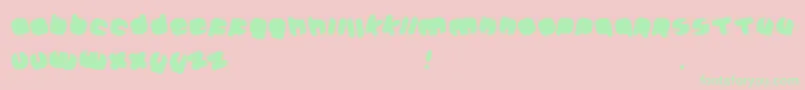 フォントJohanneke Black Mixed – ピンクの背景に緑の文字