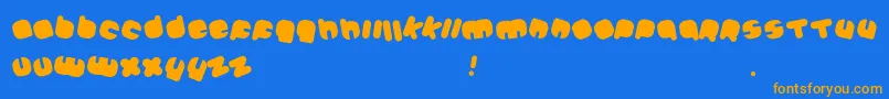 Johanneke Black Mixed Font – Orange Fonts on Blue Background