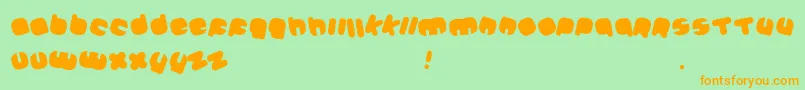 Шрифт Johanneke Black Mixed – оранжевые шрифты на зелёном фоне