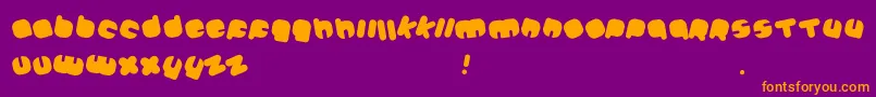 Шрифт Johanneke Black Mixed – оранжевые шрифты на фиолетовом фоне