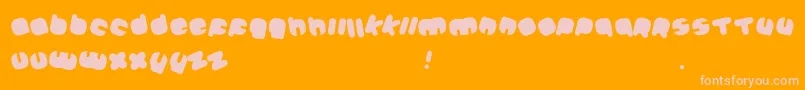 フォントJohanneke Black Mixed – オレンジの背景にピンクのフォント