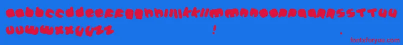 フォントJohanneke Black Mixed – 赤い文字の青い背景