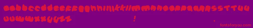 フォントJohanneke Black Mixed – 紫の背景に赤い文字