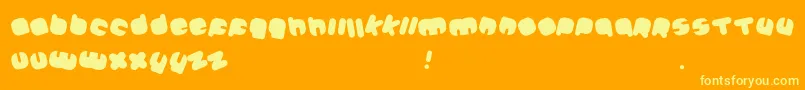 Johanneke Black Mixed Font – Yellow Fonts on Orange Background