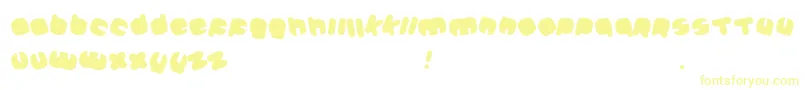 Шрифт Johanneke Black Mixed – жёлтые шрифты на белом фоне