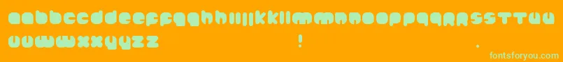 Johanneke Black Font – Green Fonts on Orange Background