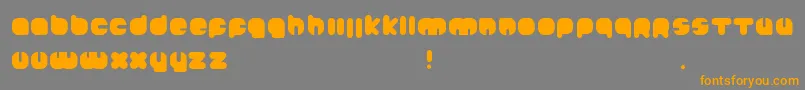 フォントJohanneke Black – オレンジの文字は灰色の背景にあります。