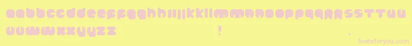 Шрифт Johanneke Black – розовые шрифты на жёлтом фоне