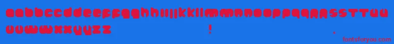 Johanneke Black Font – Red Fonts on Blue Background