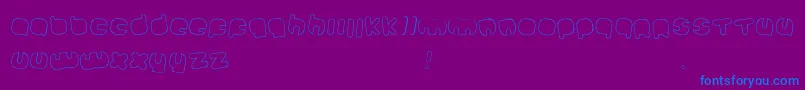 Шрифт Johanneke Light Mixed – синие шрифты на фиолетовом фоне