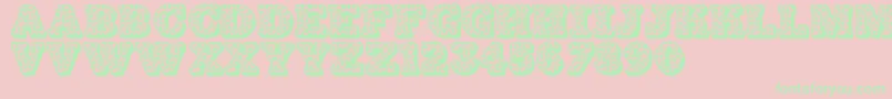 Jfholdaz Font – Green Fonts on Pink Background