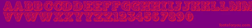 Jfholdaz Font – Red Fonts on Purple Background