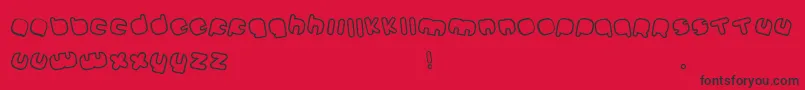 Police Johanneke Mixed – polices noires sur fond rouge