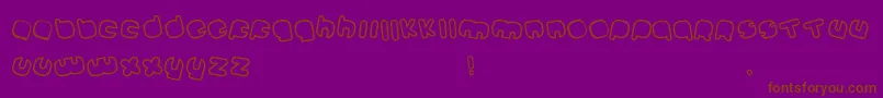 Johanneke Mixed-Schriftart – Braune Schriften auf violettem Hintergrund