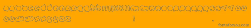 Johanneke Mixed-Schriftart – Graue Schriften auf orangefarbenem Hintergrund