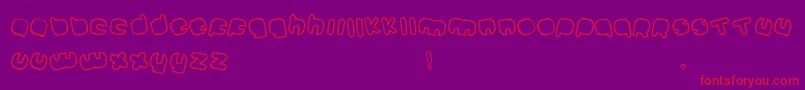 fuente Johanneke Mixed – Fuentes Rojas Sobre Fondo Morado
