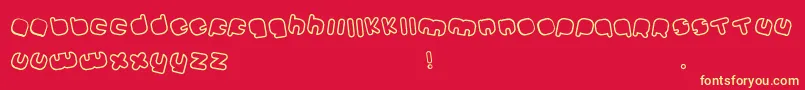 Johanneke Mixed Font – Yellow Fonts on Red Background