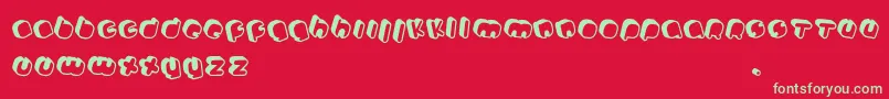 Johanneke Pro mixed Font – Green Fonts on Red Background