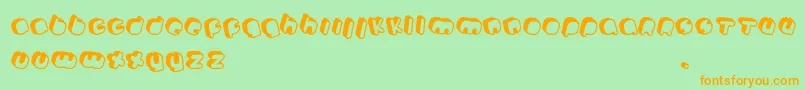 Johanneke Pro mixed Font – Orange Fonts on Green Background