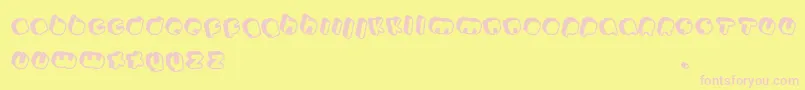 Johanneke Pro mixed Font – Pink Fonts on Yellow Background
