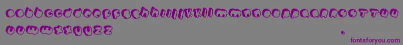 フォントJohanneke Pro mixed – 紫色のフォント、灰色の背景