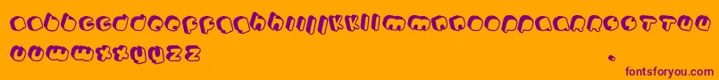 Johanneke Pro mixed Font – Purple Fonts on Orange Background