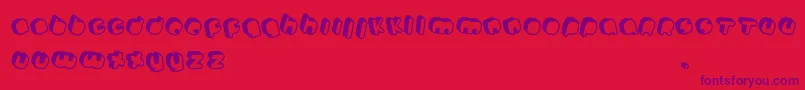 Johanneke Pro mixed Font – Purple Fonts on Red Background