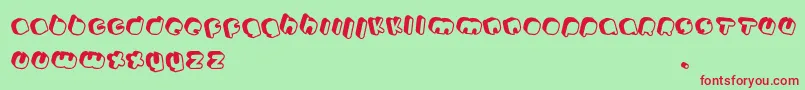 Johanneke Pro mixed Font – Red Fonts on Green Background