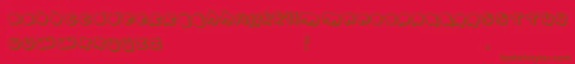 Johanneke Shadow Mixed-Schriftart – Braune Schriften auf rotem Hintergrund