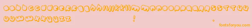 Johanneke Shadow Mixed Font – Orange Fonts on Pink Background