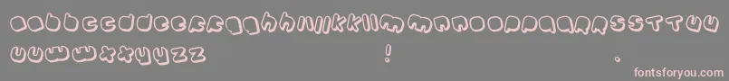 Johanneke Shadow Mixed-Schriftart – Rosa Schriften auf grauem Hintergrund