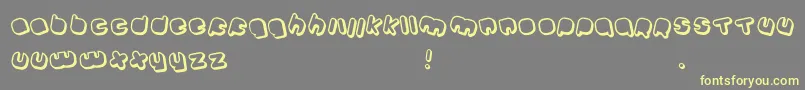 Johanneke Shadow Mixed-Schriftart – Gelbe Schriften auf grauem Hintergrund