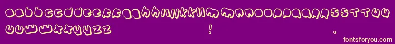 Johanneke Shadow Mixed Font – Yellow Fonts on Purple Background