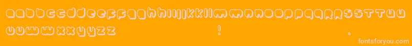 Johanneke Shadow Font – Pink Fonts on Orange Background