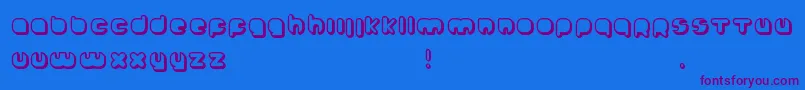 Johanneke Shadow Font – Purple Fonts on Blue Background