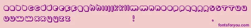 Johanneke Shadow Font – Purple Fonts on Pink Background