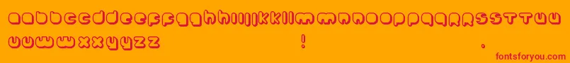 Johanneke Shadow Font – Red Fonts on Orange Background