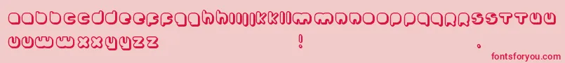 Johanneke Shadow Font – Red Fonts on Pink Background