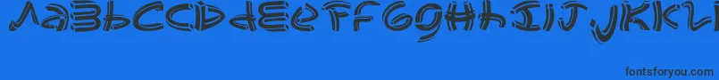 Fonte johao s  font – fontes pretas em um fundo azul