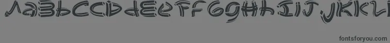 フォントjohao s  font – 黒い文字の灰色の背景