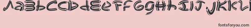 Fonte johao s  font – fontes pretas em um fundo rosa