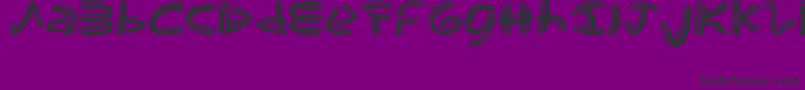 johao s  font-fontti – mustat fontit violetilla taustalla