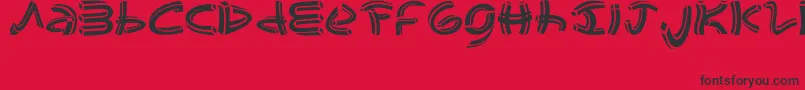 Fonte johao s  font – fontes pretas em um fundo vermelho