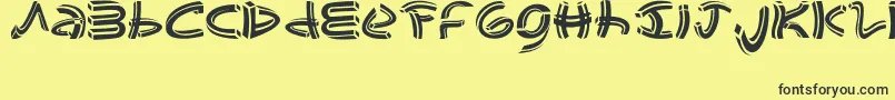 Fonte johao s  font – fontes pretas em um fundo amarelo