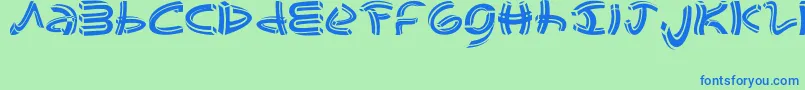 fuente johao s  font – Fuentes Azules Sobre Fondo Verde