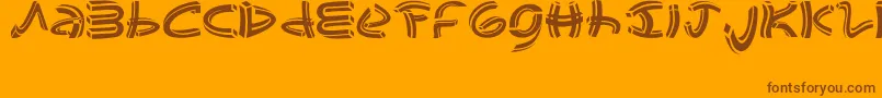 Fonte johao s  font – fontes marrons em um fundo laranja