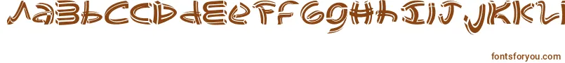 Fonte johao s  font – fontes marrons em um fundo branco